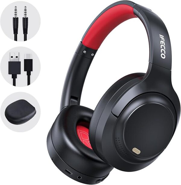 IFECCO Active Noise Cancelling Headphones Bluetooth 5.4