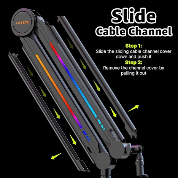 IXTECH RGB Mic Boom Arm High Profile - Image 2